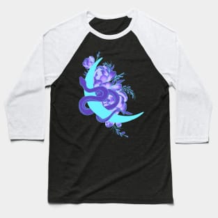 Snake and moon Baseball T-Shirt